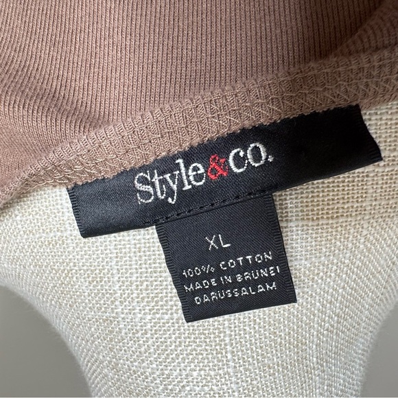 🤎 Faux Layered Henley Top | Style & Co | Size XL - Picture 9 of 10